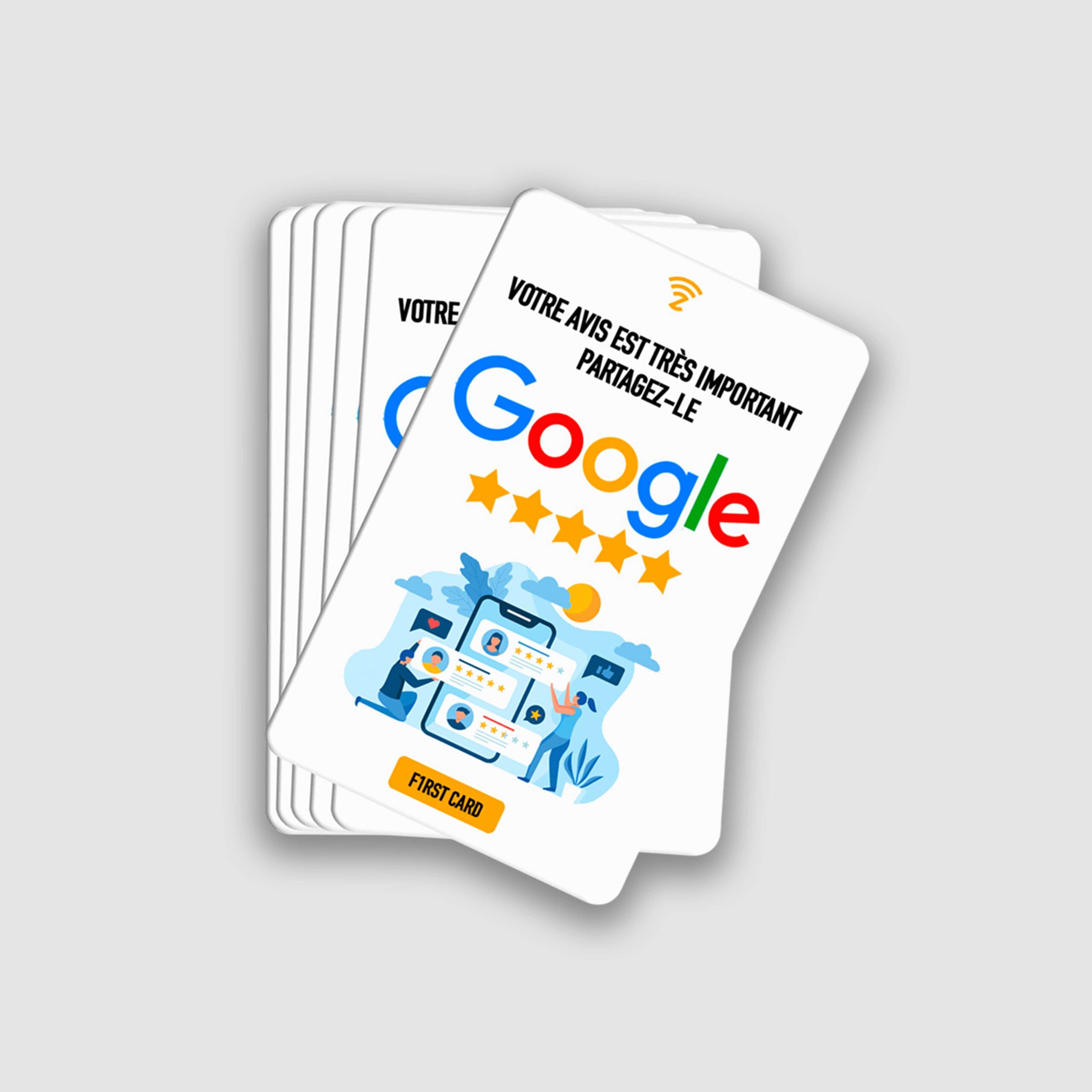 Avis google : carte NFC Google F1RST de F1RST CARD. une carte nfc connectée pour les entreprises