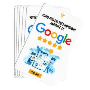 La carte avis google Google F1RST de F1RST CARD. une carte nfc connectée pour les entreprises
