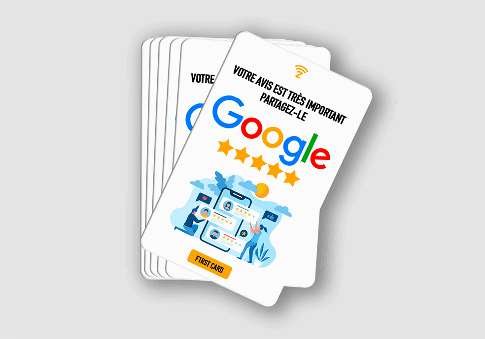 Avis google : carte NFC Google F1RST de F1RST CARD. une carte nfc connectée pour les entreprises