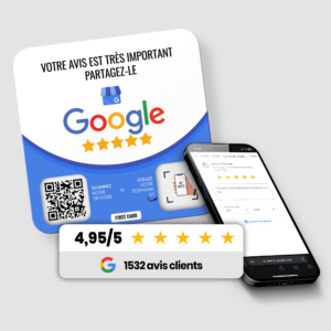 Plaque NFC avis google pour obtenir des avis clients